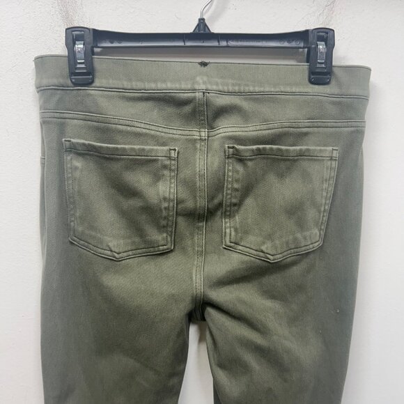 Spanx Olive Green High-Waisted Skinny Pants With Pockets Large Stretch Fabric - Picture 8 of 10